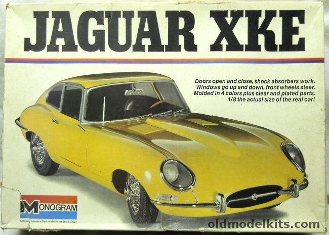 Monogram 1/8 Jaguar XK-E Coupe, 2601 plastic model kit